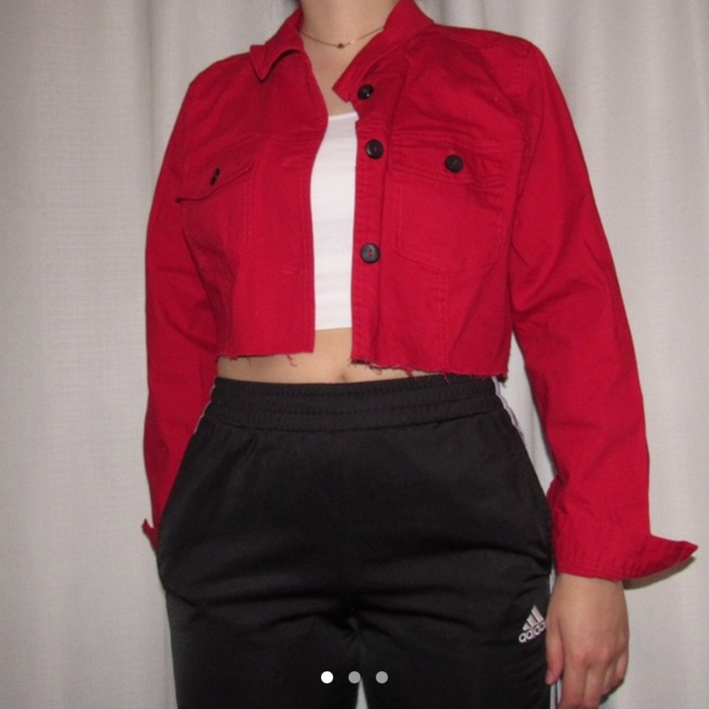 Cropped red jacket